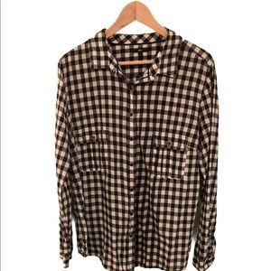 Navy & White Gingham Button-Down